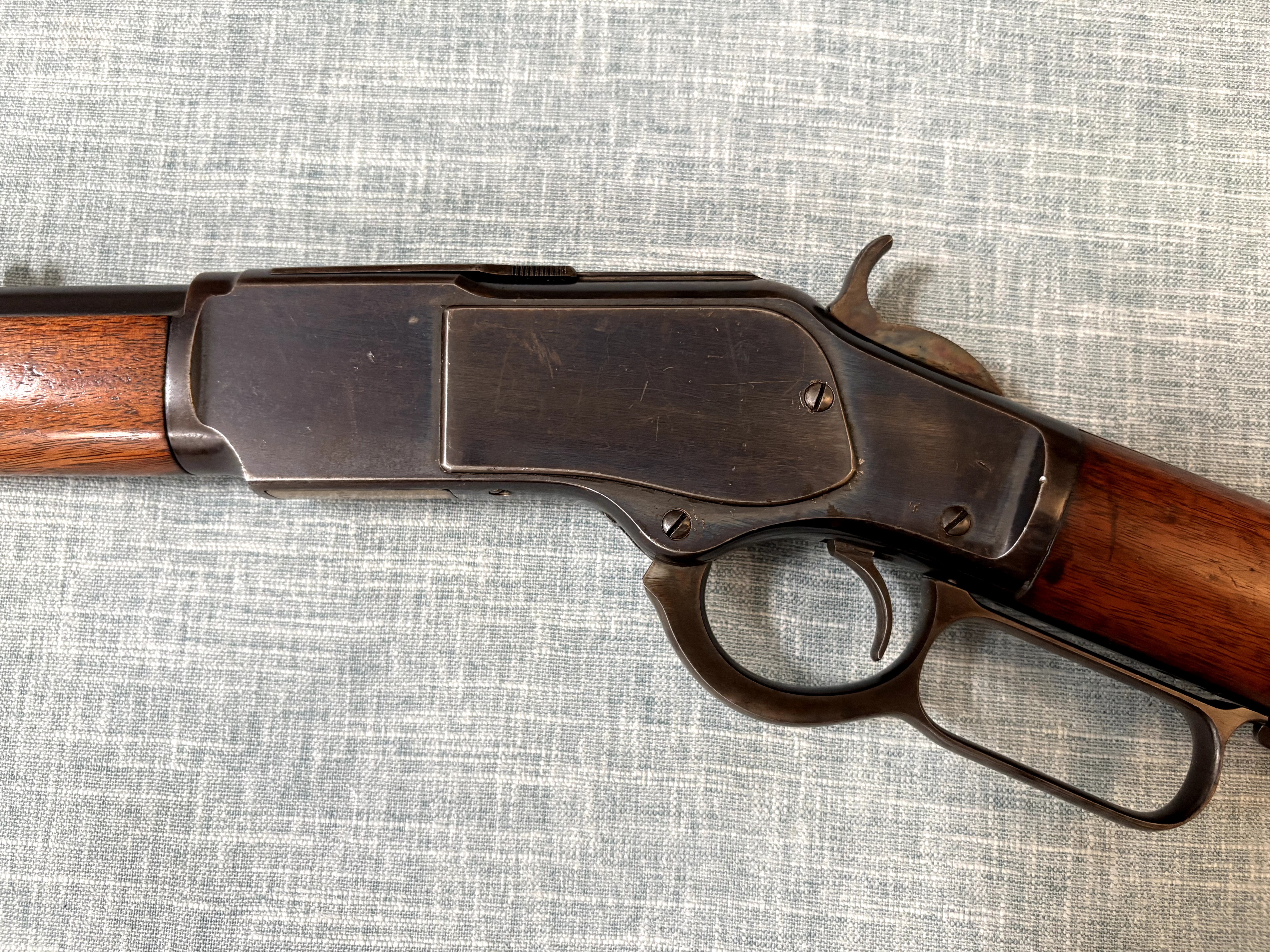 Winchester Model 1873 Third Model left-side receiver, hammer, trigger, and lever