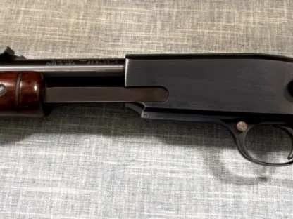 Winchester Model 61 left-side receiver, trigger guard, take-down screw, and ribbed forearm